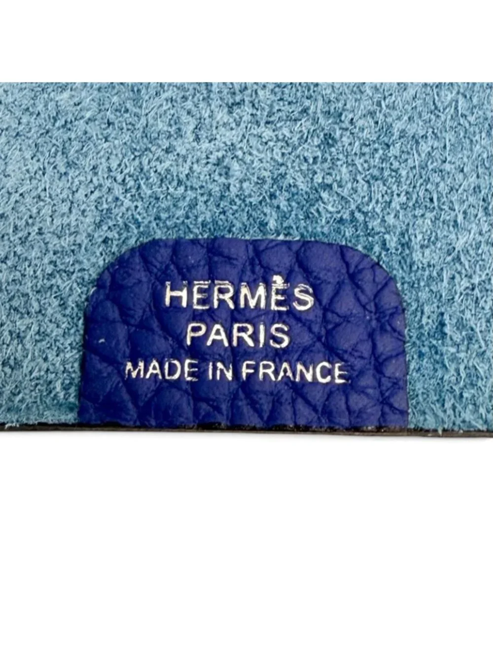 Hermes Ulysse Mini Note Cover Togo Blue Brighton Clou de Selle Snap Button